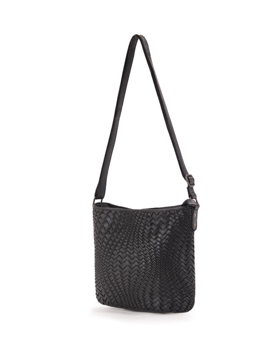 COOGEE CROSS BODY BAG W/ ADJUSTABLE STRAP - BLACK