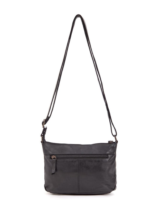 ELIZA CROSS BODY BAG W/ ADJUSTABLE STRAP - BLACK