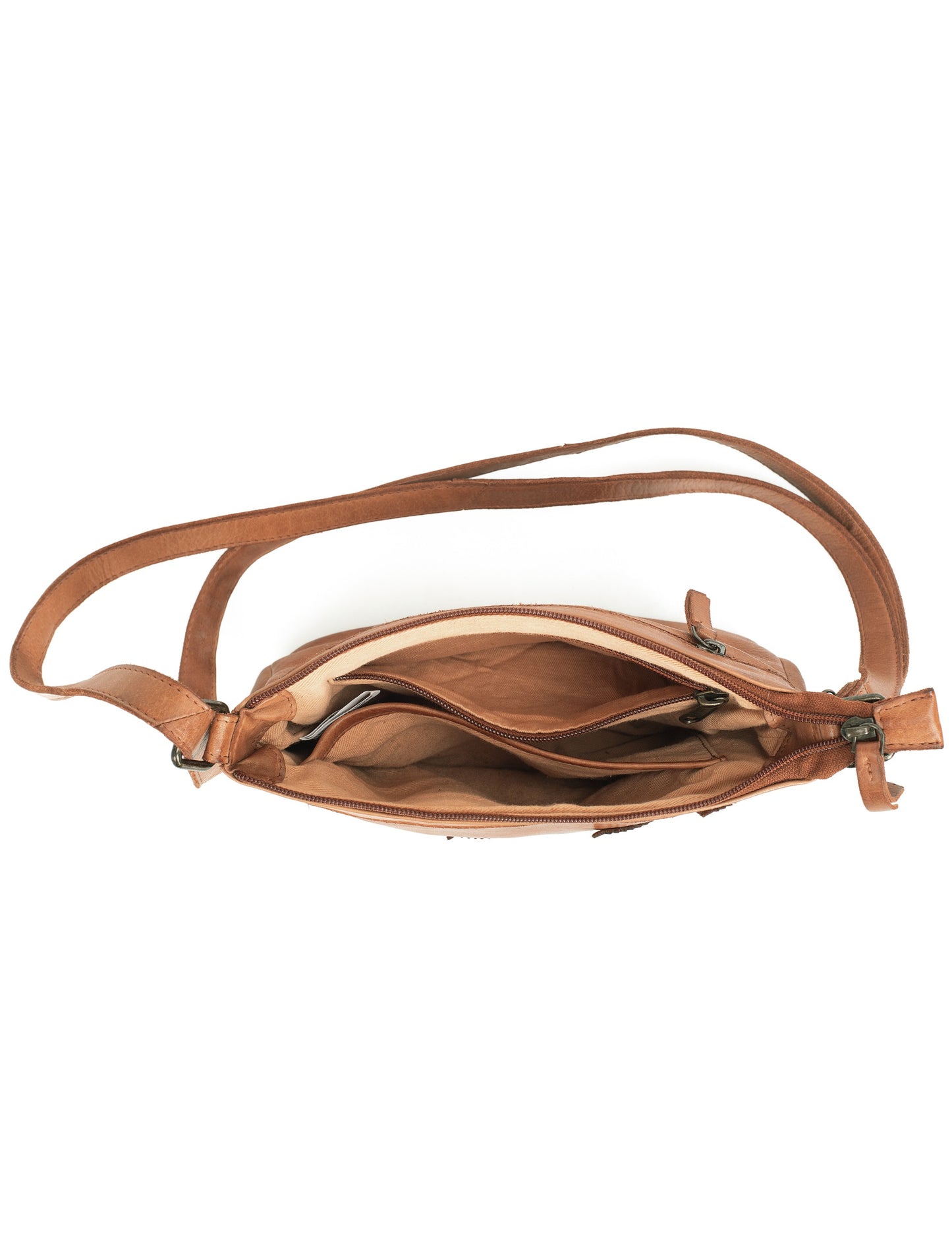 ELIZA CROSS BODY BAG W/ ADJUSTABLE STRAP - TAN