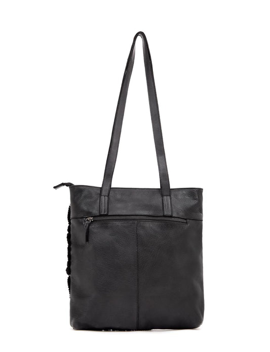 FLINDERS FLORAL TOTE - BLACK