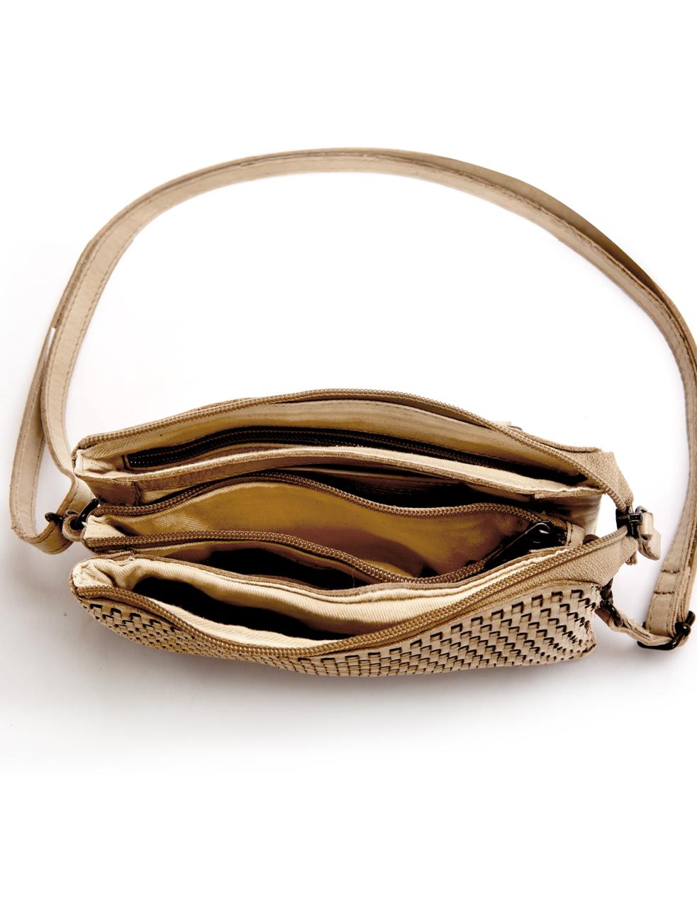PADDINGTON CROSS BODY BAG W/ ADJUSTABLE STRAP - TAUPE