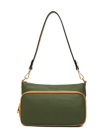 FELICITY LEATHER XBODY BAG- E1-0814A-OLIVE/CAM