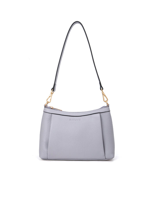MARCIA LEATHER XBODY BAG- BLACK- E1-0830-CORNFLOWER