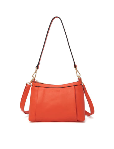 MARCIA LEATHER XBODY BAG- NEW IN- E1-0830-TANGERINE