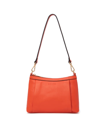 MARCIA LEATHER XBODY BAG- NEW IN- E1-0830-TANGERINE