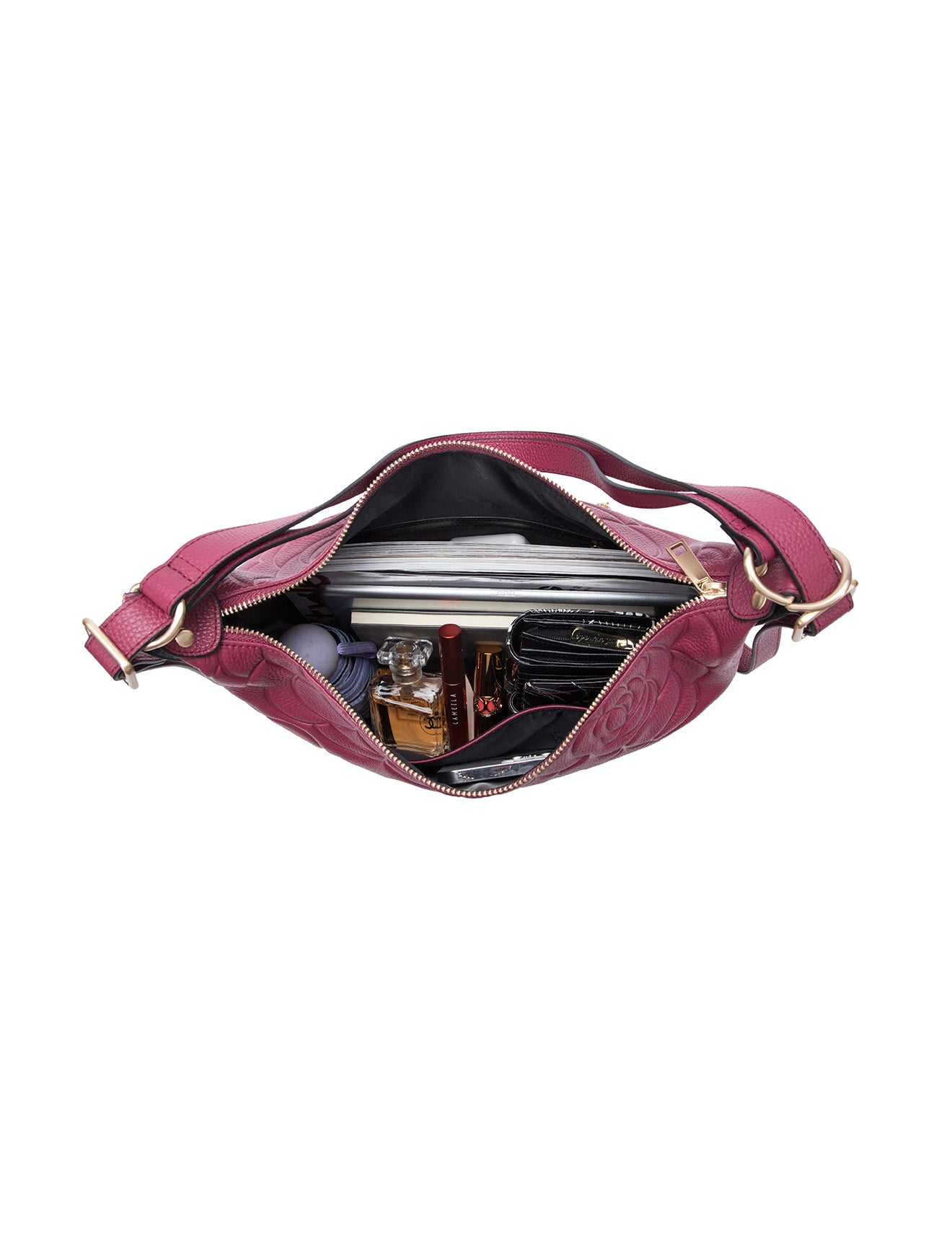 ROSANNA LEATHER CONVERTIBLE BACKPACK- E1-0839-RASPBERRY