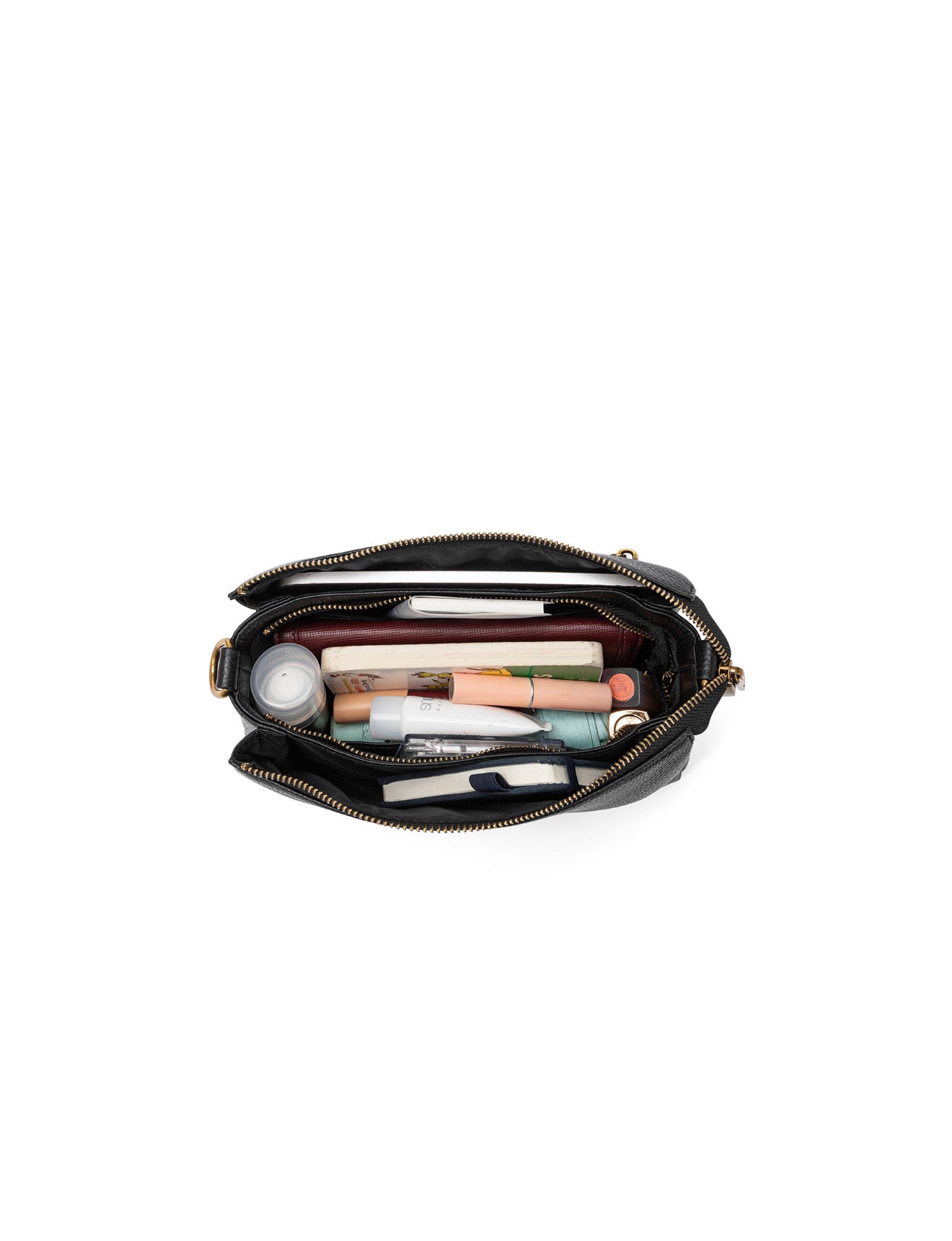 JENNIFER LEATHER BAG - BLACK