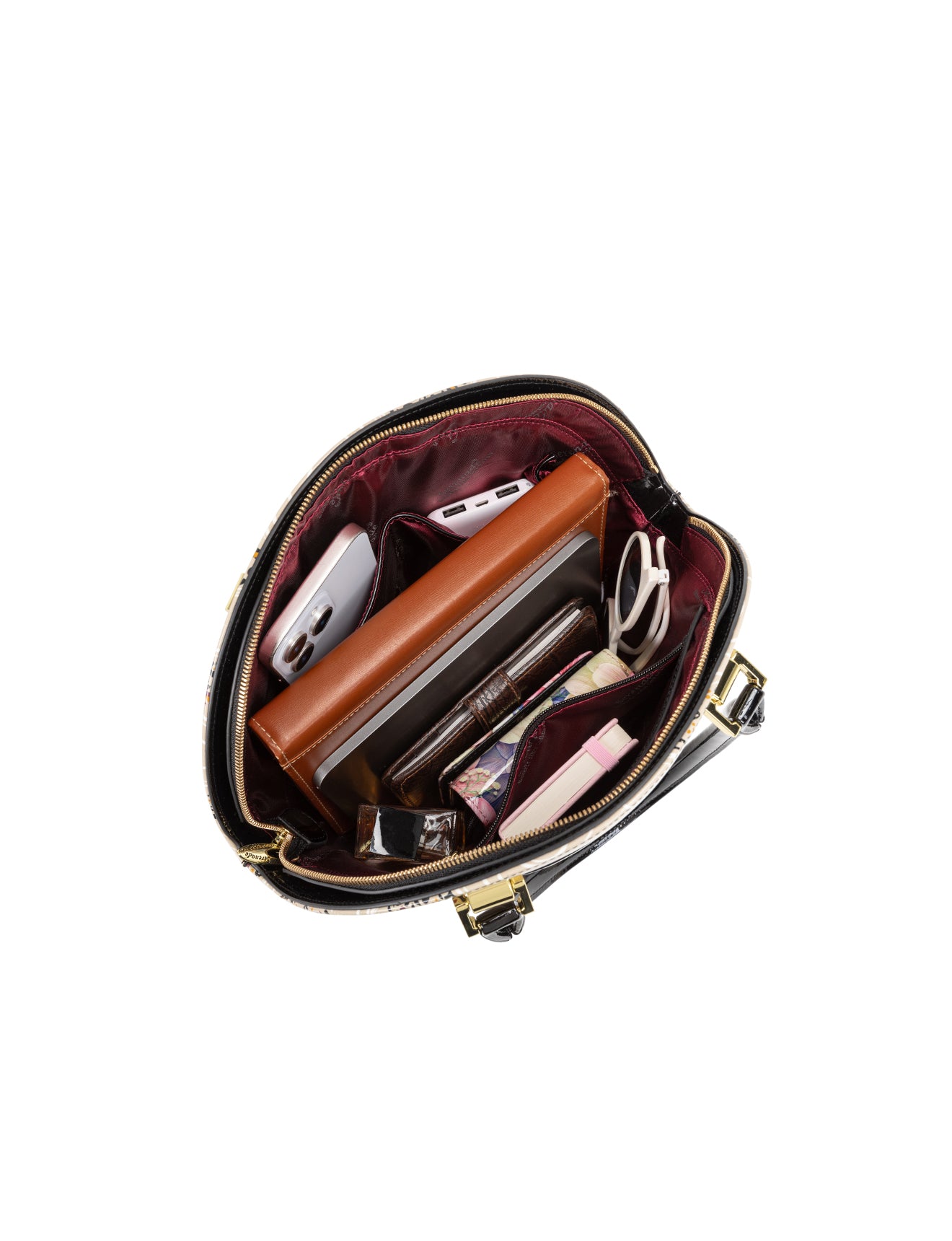 APHRODITE LEATHER BOWLING BAG-SF23-9275- SALE