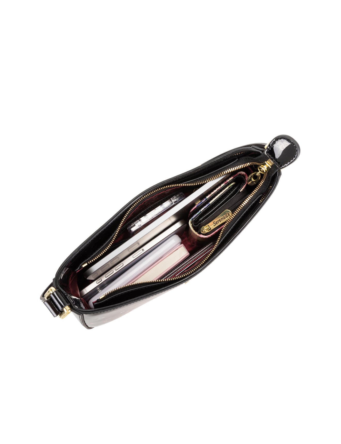 CLARA PATENT LEATHER BAG WITH RFID-SF34-0822
