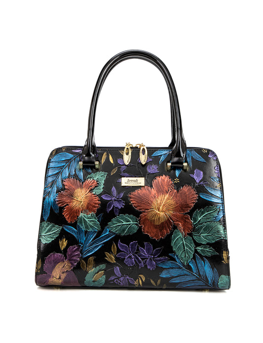 VERMEER HAND PAINTED LEATHER BAG- SL10-0343-MULTI