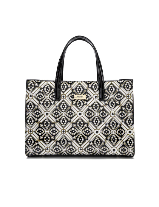 VALENTINA PATENT LEATHER GRIP HANDLE BAG-SN51-0821