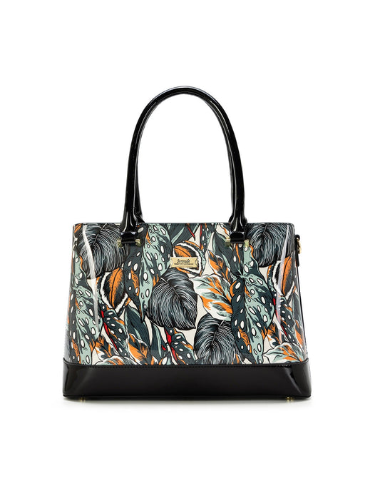 PHYLLIS PATENT LEATHER GRIP HANDLE BAG- SN82-0820-SALE
