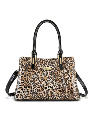 WILD CAT TRIPLE COMPARTMENT LEATHER BAG- SN88-0378