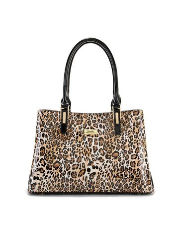 WILD CAT TRIPLE COMPARTMENT LEATHER BAG- SN88-0378