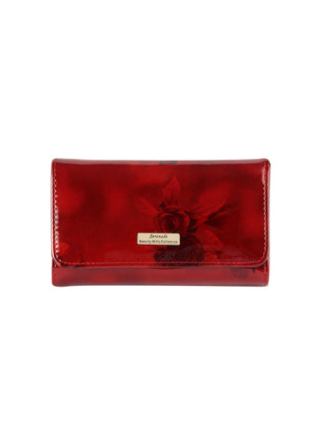 Cherry Rose Medium Leather Wallet with RFID- Gold Fittings- WH2702 (G)
