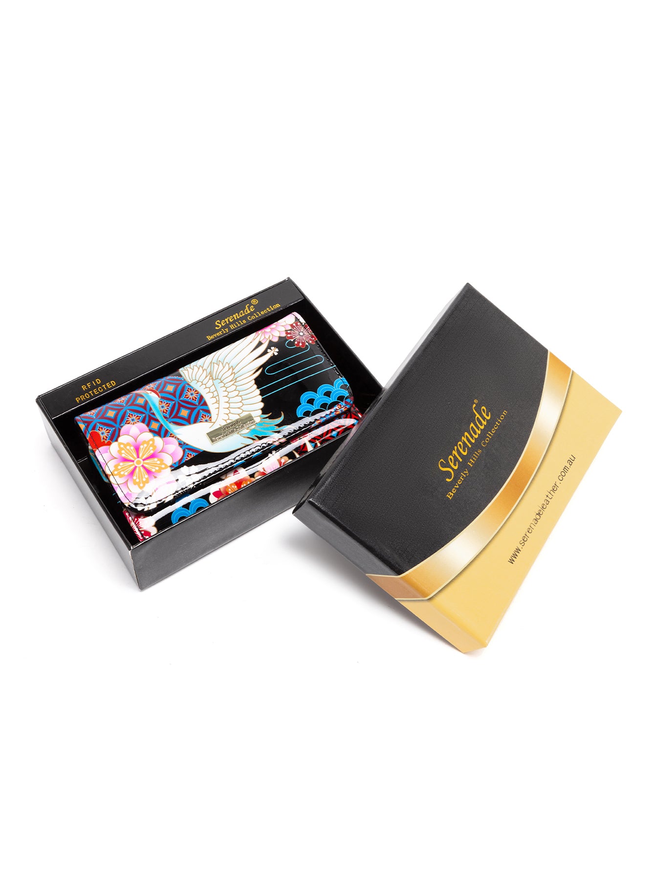 MIYUKI MEDIUM PATENT LEATHER WALLET WITH RFID-WSF1202