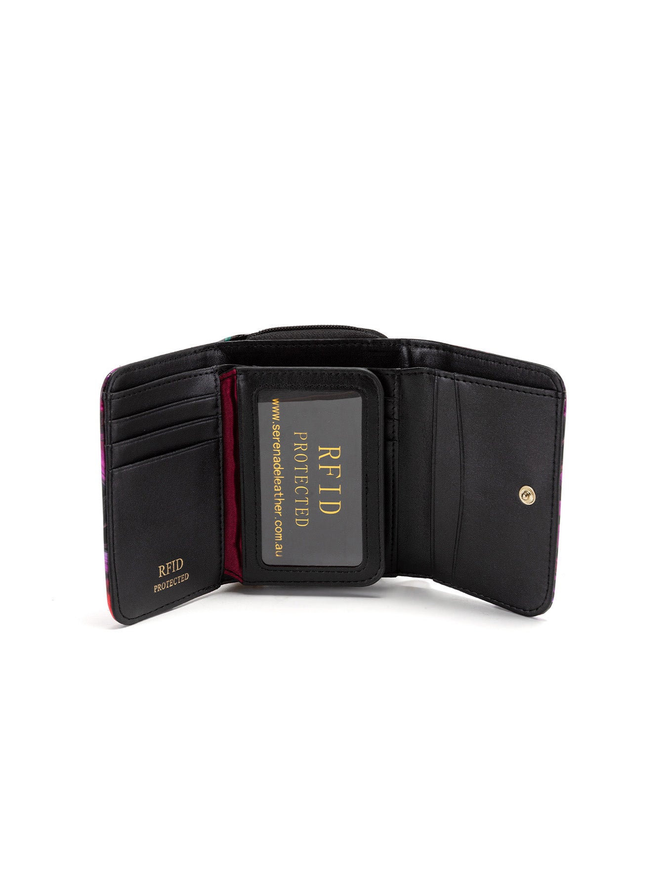 ORCHID SML PATENT LEATHER WALLET WITH RFID-WSF1503