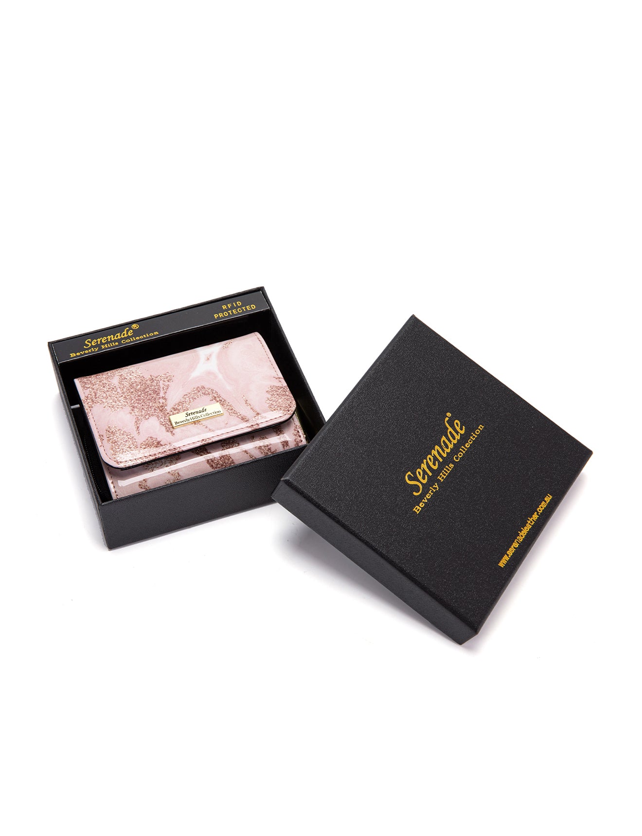 ZAHIRA SML PATENT LEATHER WALLET WITH RFID- WSF1703