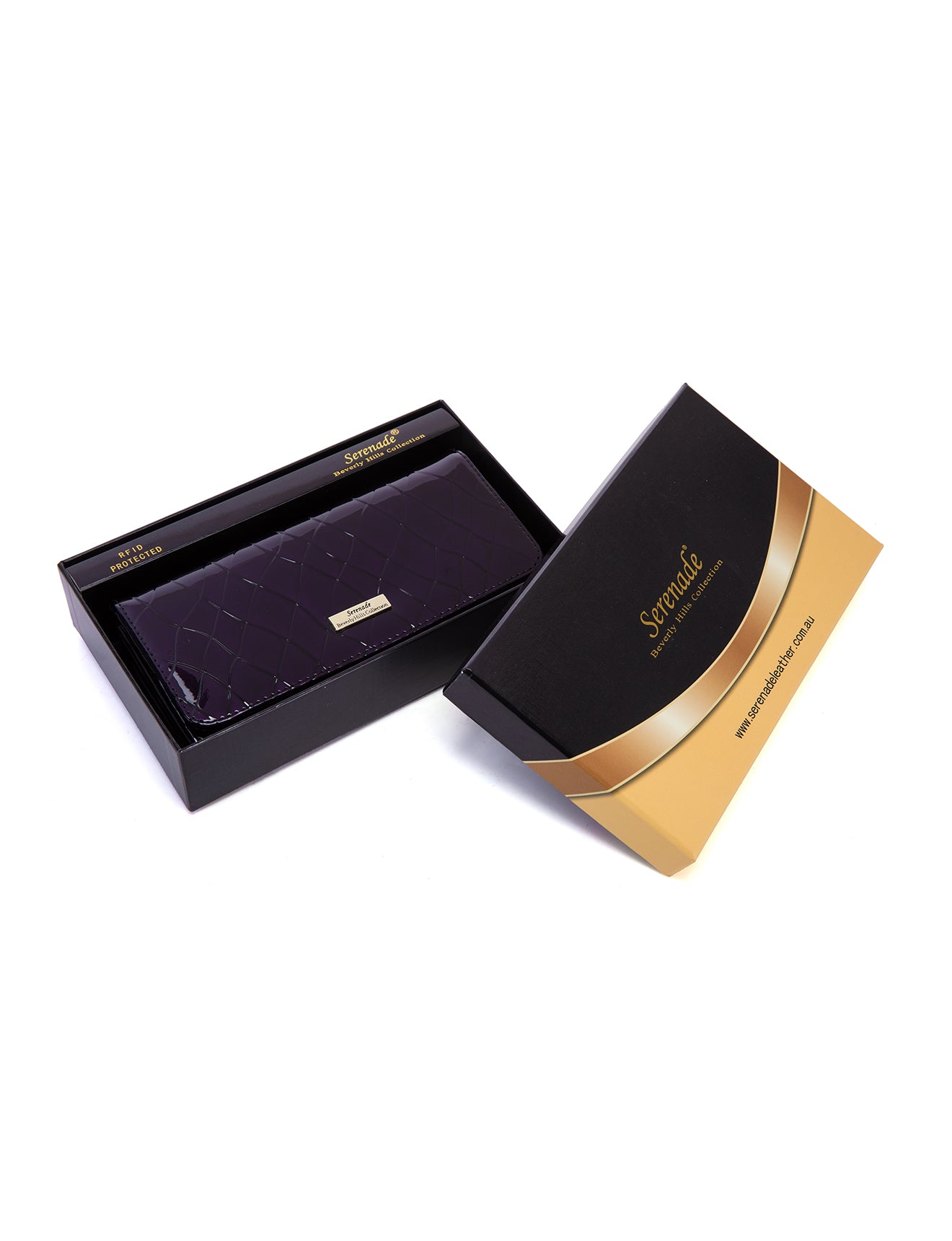 YOLANDA LARGE PATENT LEATHER WALLET WITH RFID- WSF2701