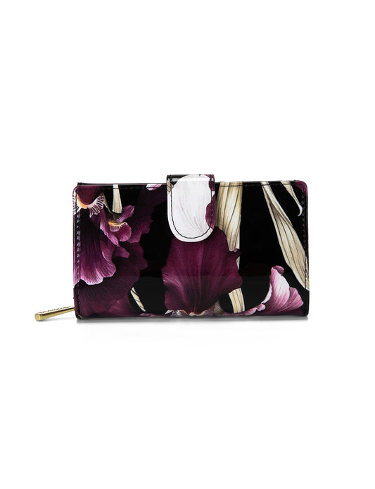 CHARLOTTE MEDIUM PATENT LEATHER WALLET WITH RFID- WSF3002
