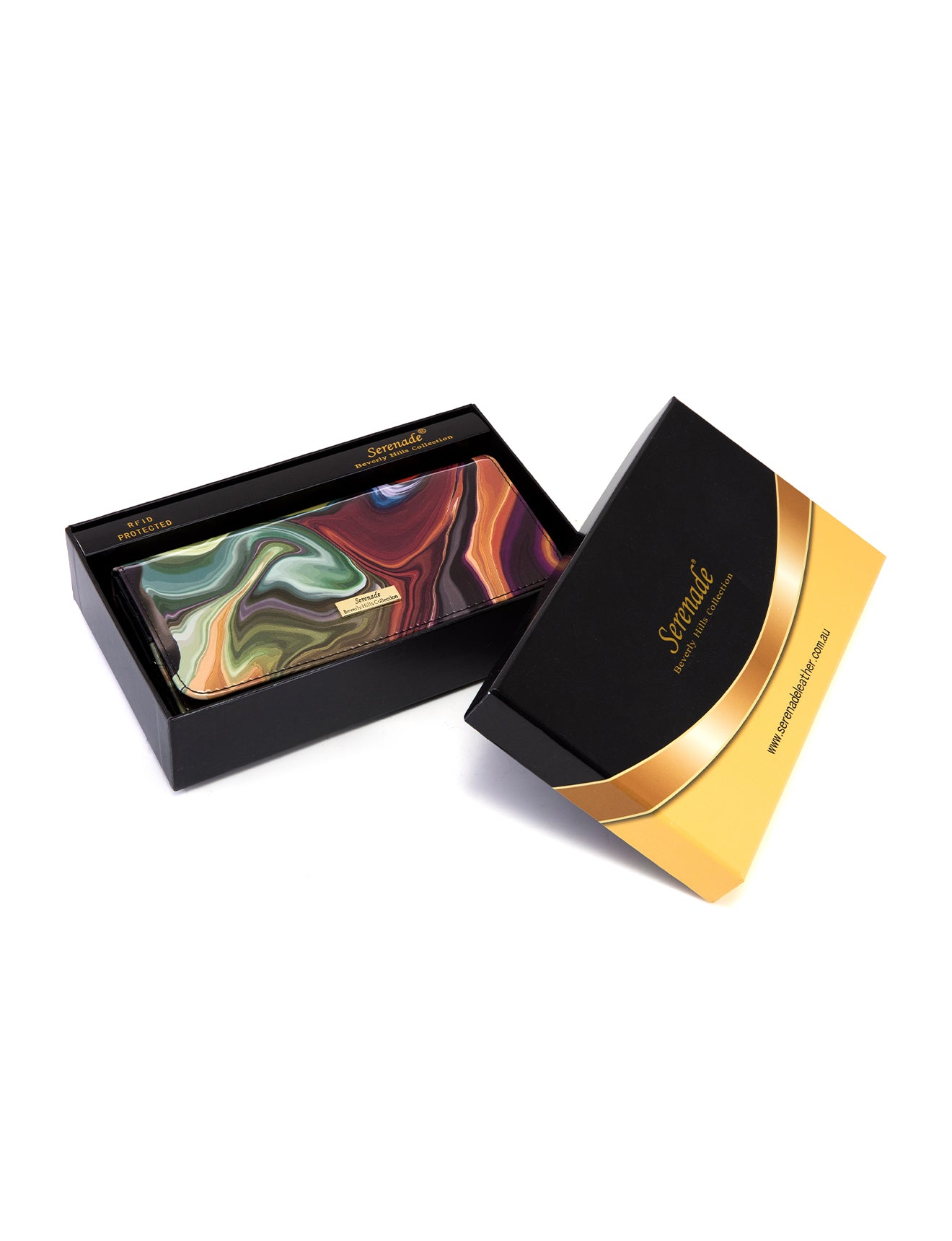 AURORA LARGE PATENT LEATHER WALLET WITH RFID-WSF3301