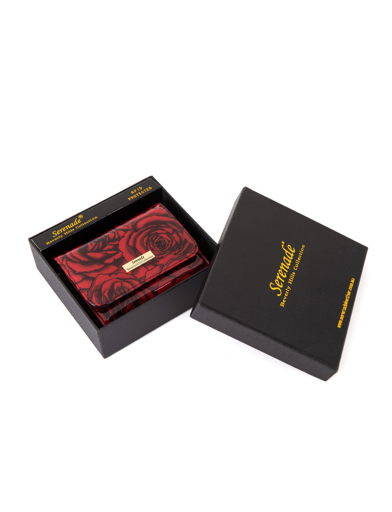 ROSE BUDS SML PATENT LEATHER WALLET WITH RFID- WSF3803