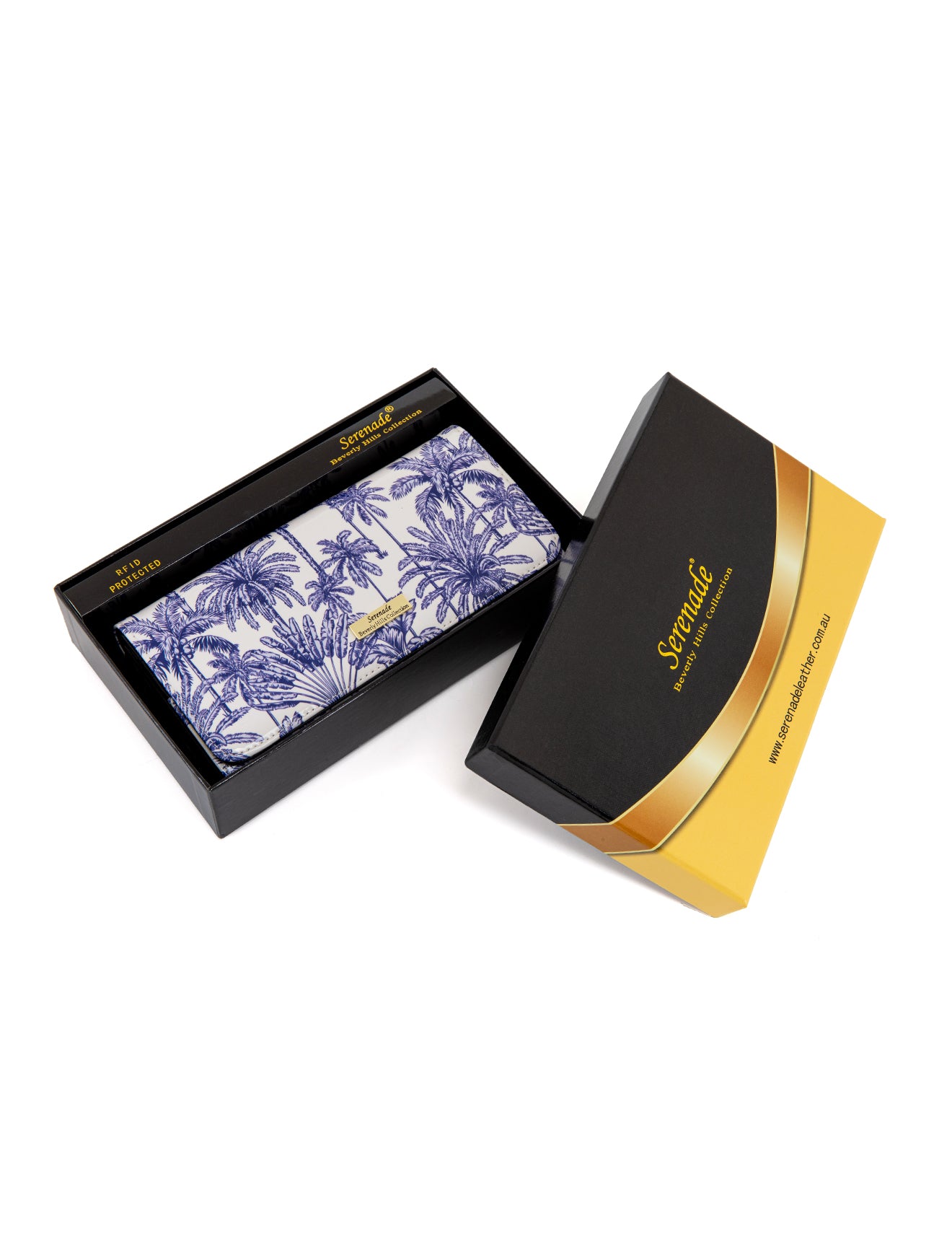 PALMS LARGE PATENT LEATHER WALLET WITH RFID- WSF4001
