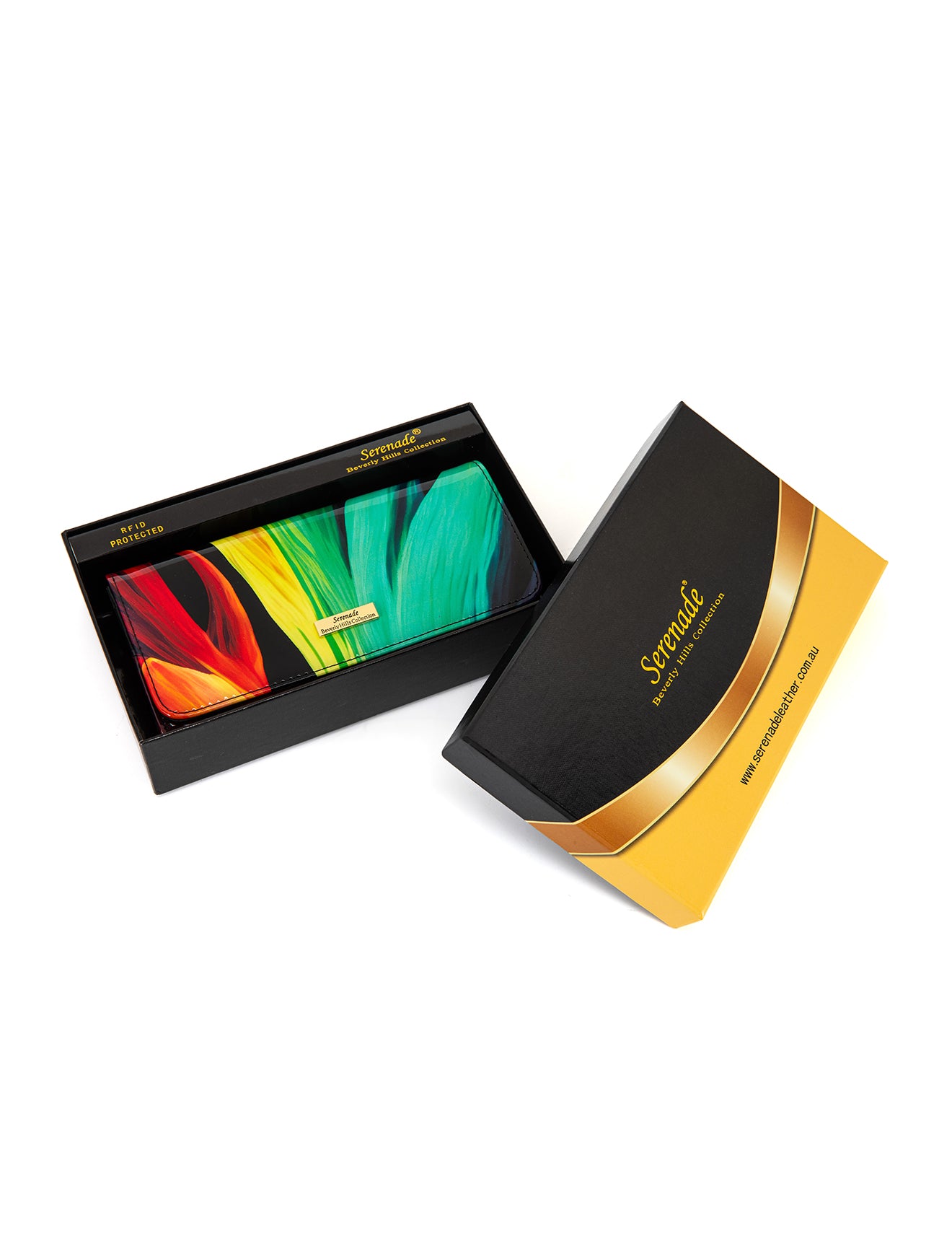 FLAME LARGE PATENT LEATHER WALLET WITH RFID- WSF4401