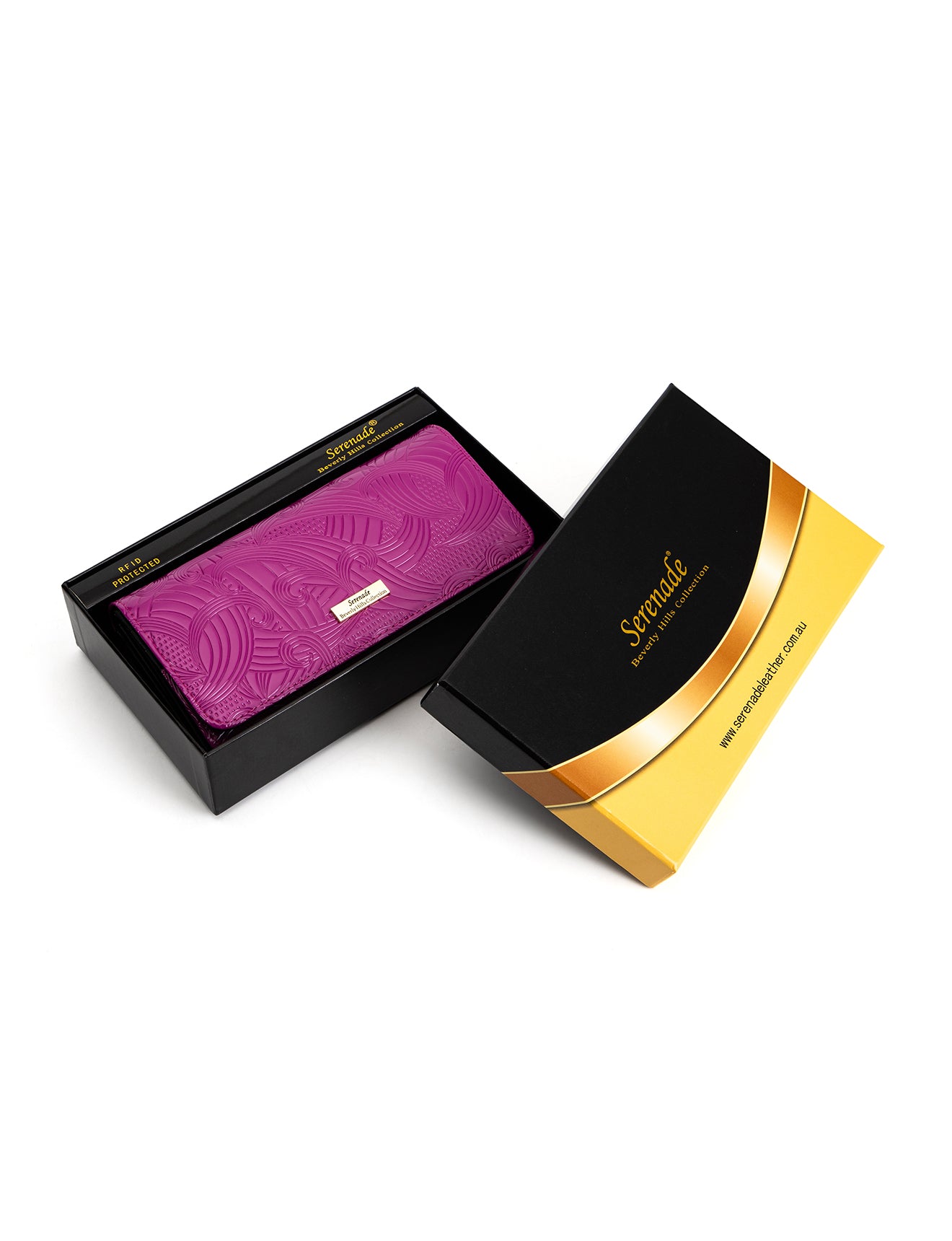 AMIRA LARGE PATENT LEATHER WALLET WITH RFID-WSF4501-MAG