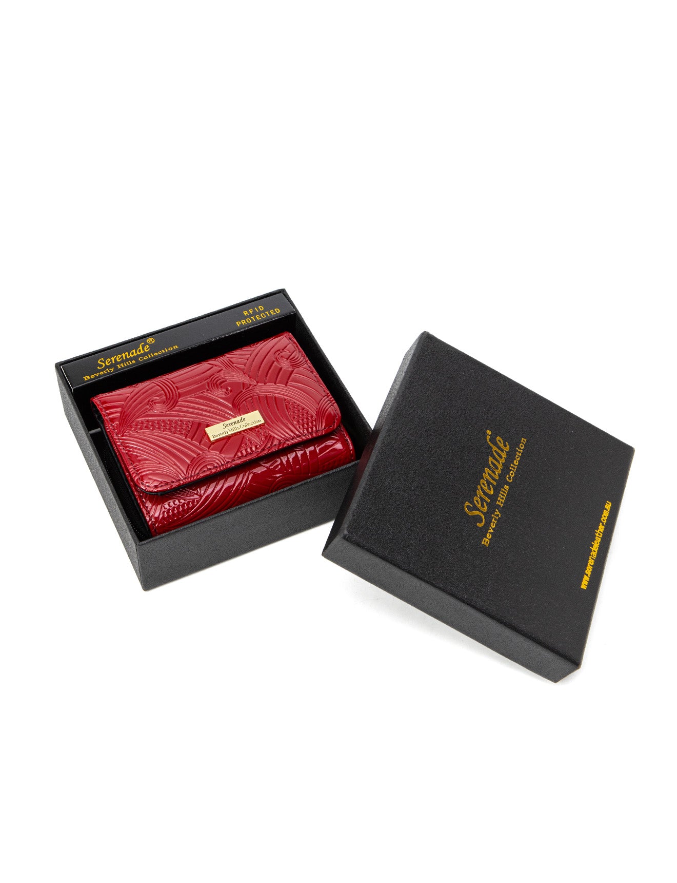 AMIRA SML PATENT LEATHER WALLET WITH RFID- WSF4503-RED- NEW IN