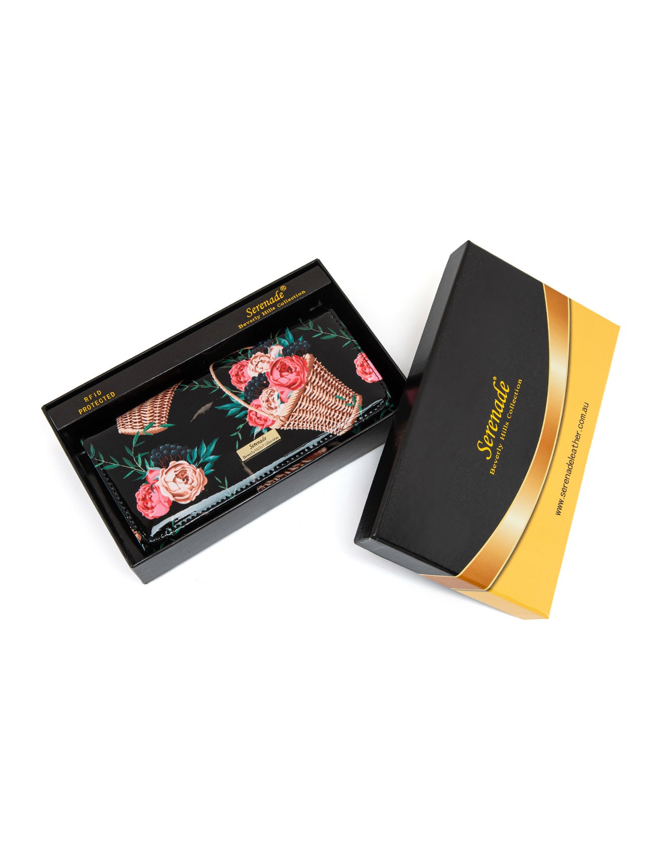 MABEL LARGE PATENT LEATHER WALLET WITH RFID- WSF4601