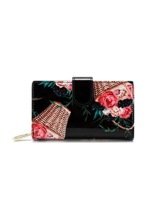 MABEL MEDIUM PATENT LEATHER WALLET WITH RFID- WSF4602