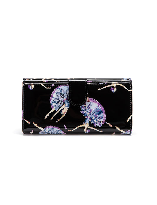 BALLERINA LARGE PATENT LEATHER WALLET WITH RFID- WSF4801