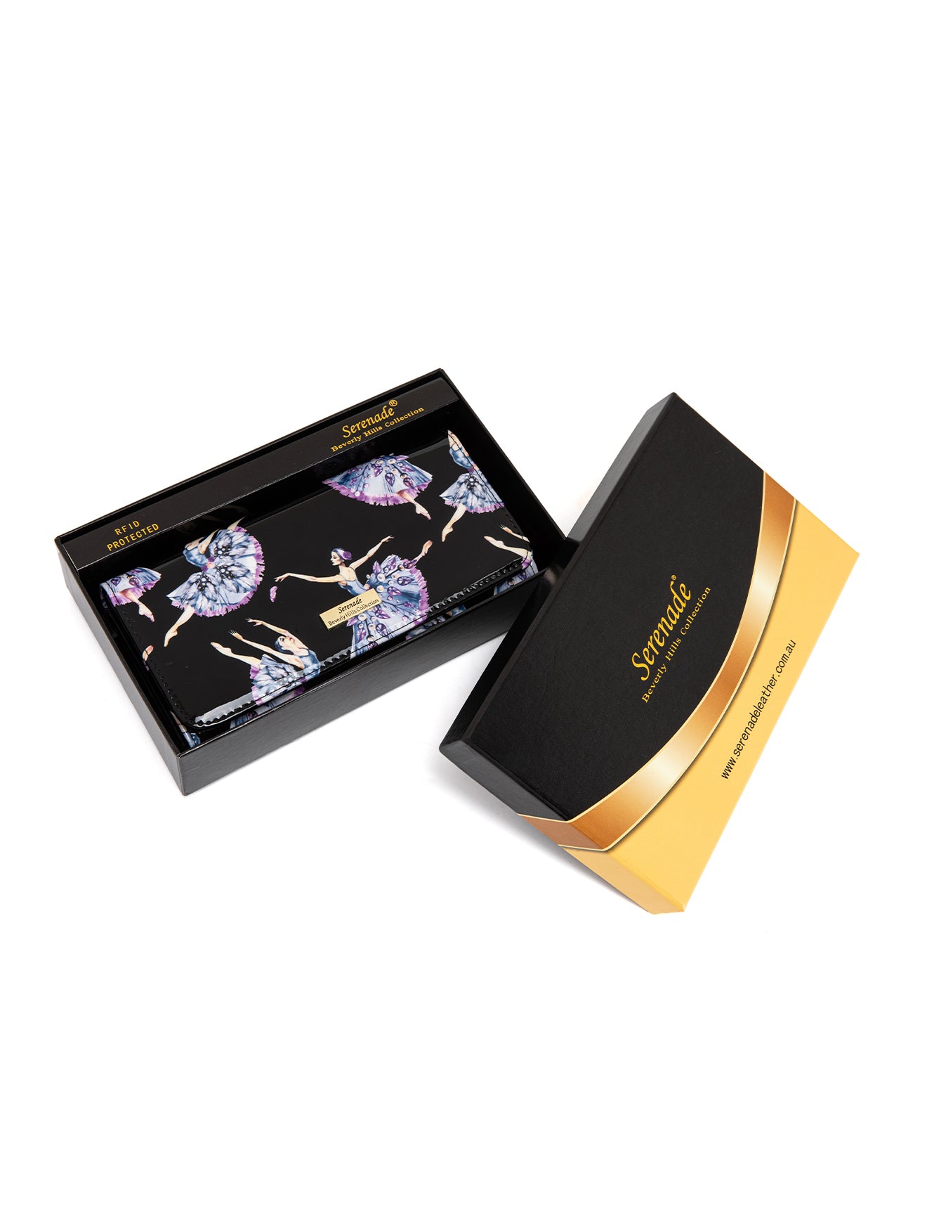 BALLERINA LARGE PATENT LEATHER WALLET WITH RFID- WSF4801