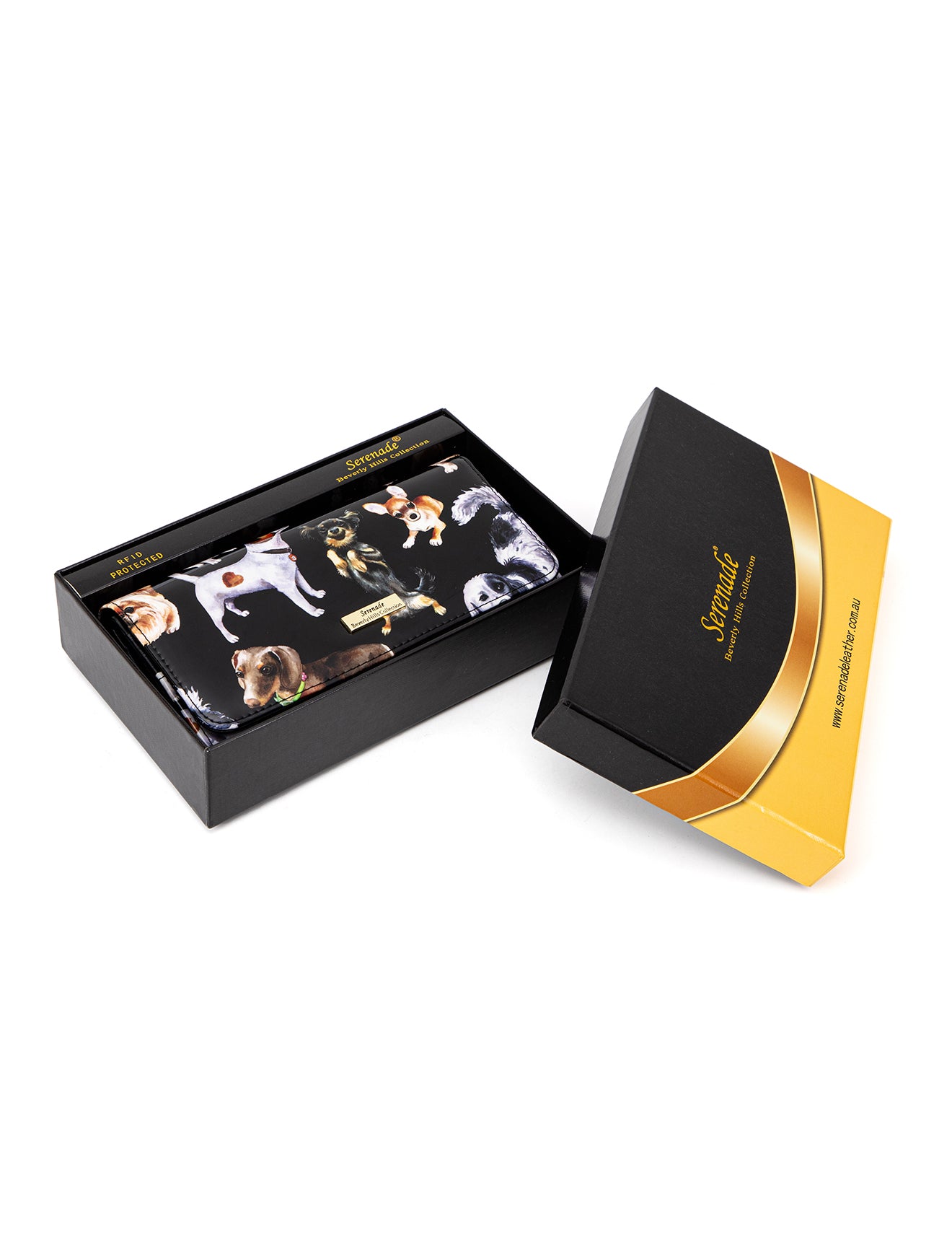 LETS PAWTY LARGE PATENT LEATHER WALLET WITH RFID- WSF5001- NEW IN