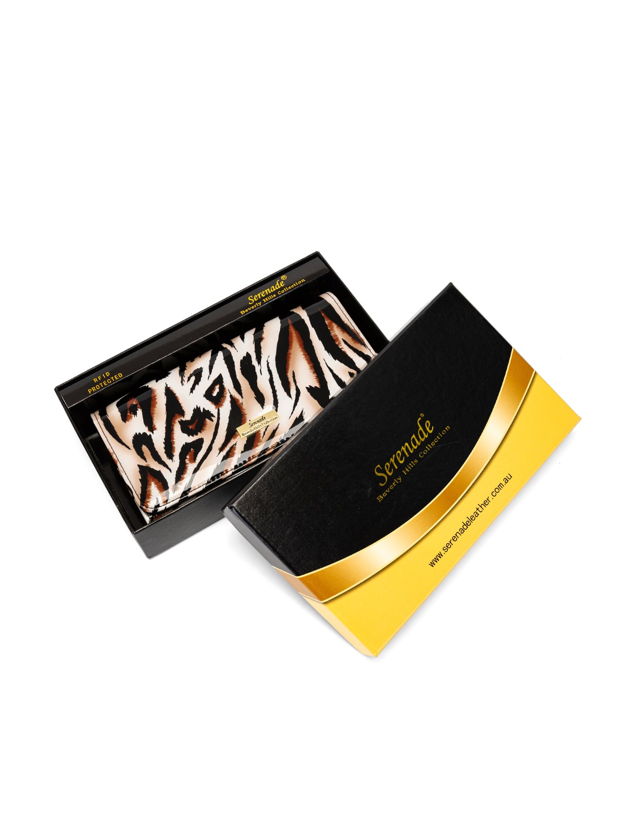 COUGAR LARGE PATENT LEATHER WALLET WITH RFID - COUGAR PRINT