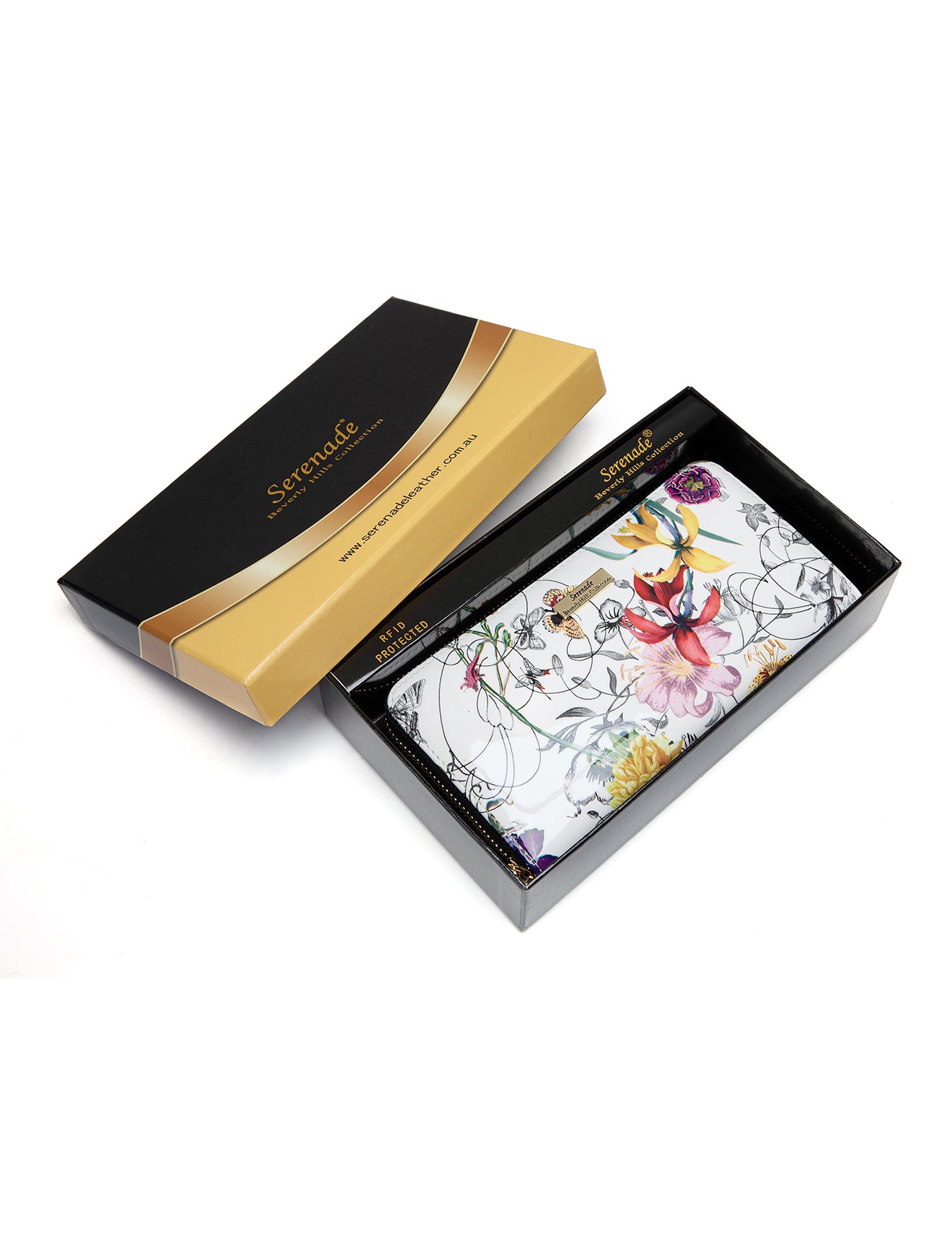 BOTANICS ZIP AROUND PATENT LEATHER WALLET WITH RFID- WSH4716