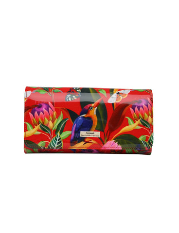 WILDFLOWER LGE RFID PATENT LEATHER WALLET- WSN2401-SALE