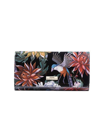 VINTAGE BIRD LARGE  PATENT LEATHER WALLET WITH RFID- WSN4101- SALE