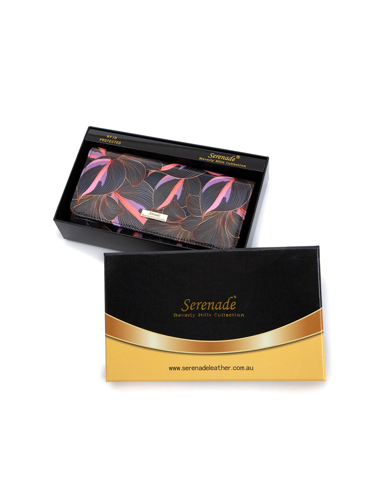 AMAL LARGE PATENT LEATHER WALLET WITH RFID- WSN9501- SALE