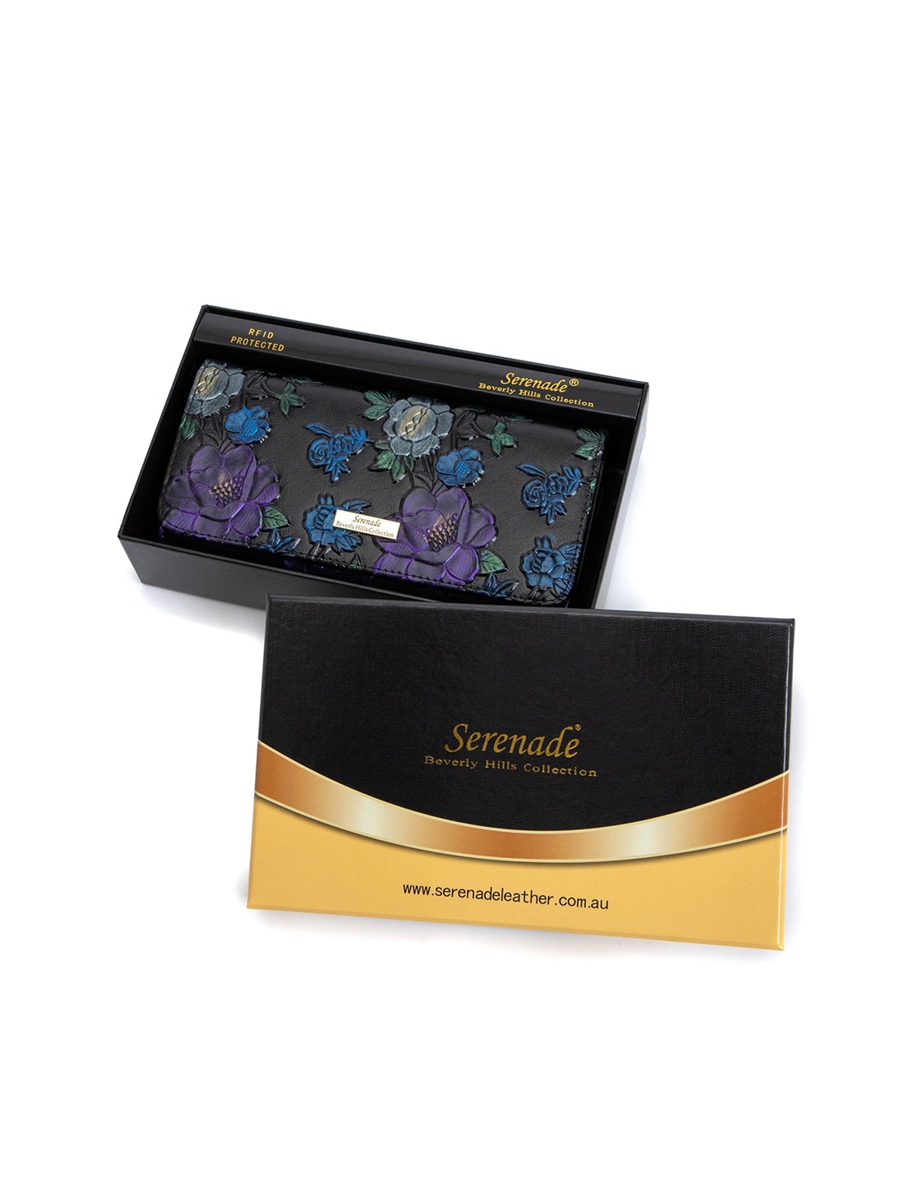 VINCENT LGE RFID HAND PAINTED LEATHER WALLET- WSN9801
