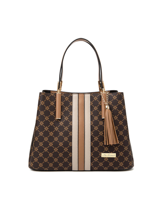 MCKINLEY VEGAN TRIPLE COMPARTMENT BAG- XB-2359-TAN
