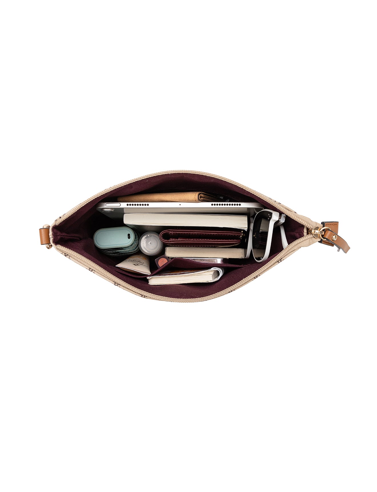 FLORENCE PRINTED XBODY BAG - BEIGE