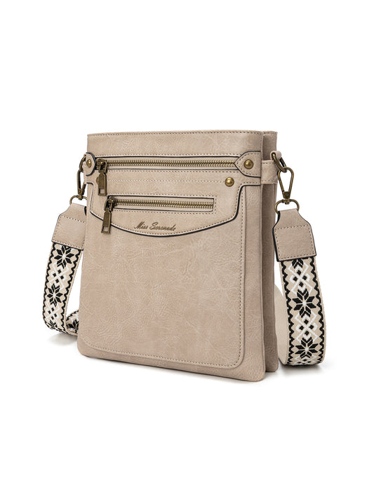 ERIN TRIPLE COMPARTMENT XBODY BAG - TAUPE
