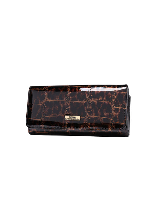 LEOPARD LARGE LEATHER RFID WALLET- WH701