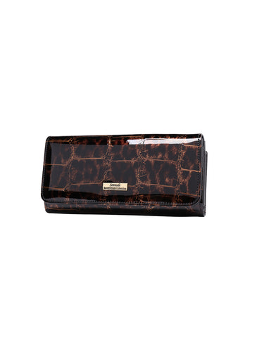 LEOPARD LARGE LEATHER RFID WALLET- WH701- NEW IN