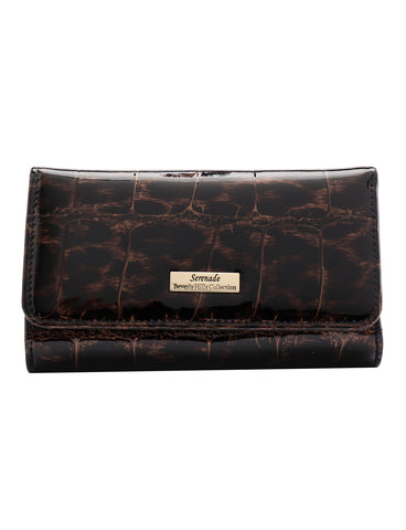 LEOPARD MED LEATHER RFID WALLET- WH702- NEW IN