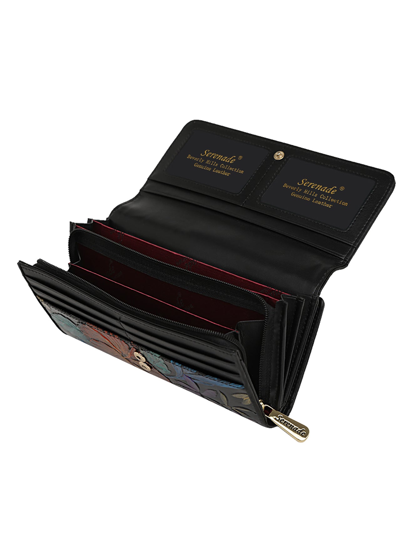 VERMEER LGE RFID HAND PAINTED LEATHER WALLET-WSL1001-MULTI