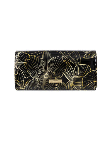 YASMIN LARGE  PATENT LEATHER WALLET WITH RFID