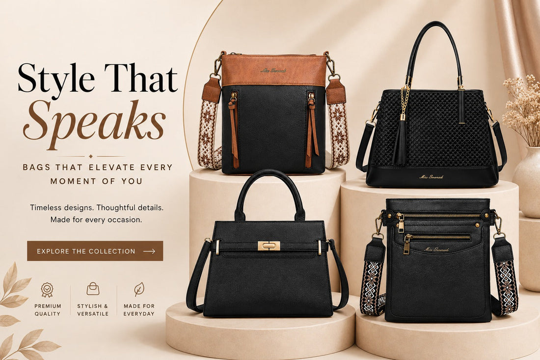 Women leather Black Bags